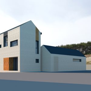 강원도 춘천 전원주택 The Greengate 외관 측면 — 숨21건축사사무소