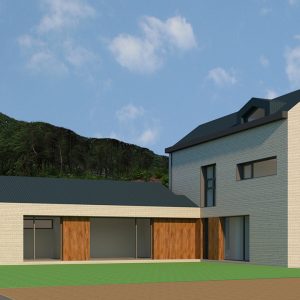 춘천 전원주택 The Greengate 외관 전경 — 숨21건축사사무소 설계