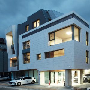 양주 옥정동 다가구주택 Hug House 외관 정면 - 숨21건축사사무소 설계