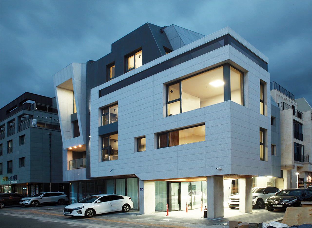 양주시 옥정동 다가구주택 Hug House 외관 전경 - 숨21건축사사무소 설계