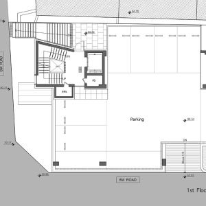 강남구 논현동 P-Building 지하1층 평면도 — 숨21건축사사무소