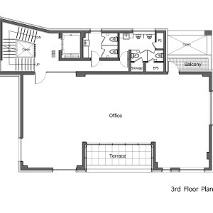 강남구 논현동 P-Building 2·3층 사옥 평면도 — 숨21건축사사무소